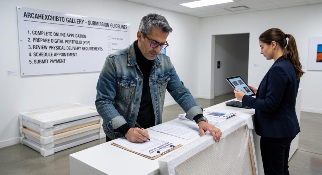 how to submit paintings to a gallery arcahexchibto