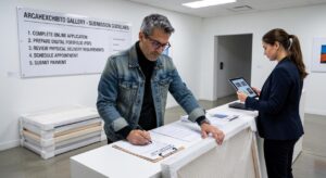 how to submit paintings to a gallery arcahexchibto